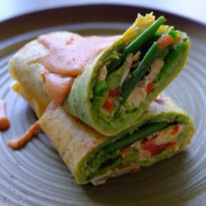 effortless veggie omelette roll