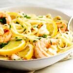 Lemon Butter Garlic Shrimp Pasta