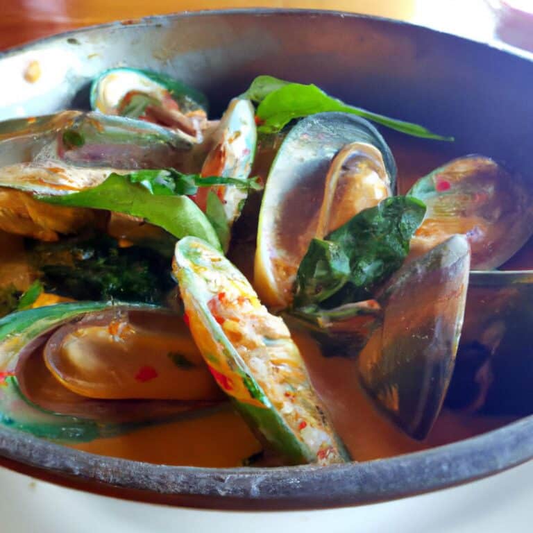 thai coconut curry mussels
