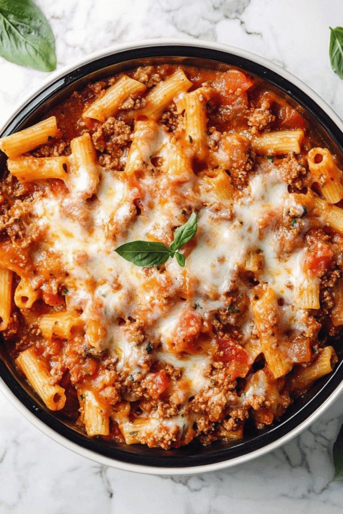 crockpot baked ziti