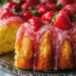 Strawberry Lemon Swirl Cake