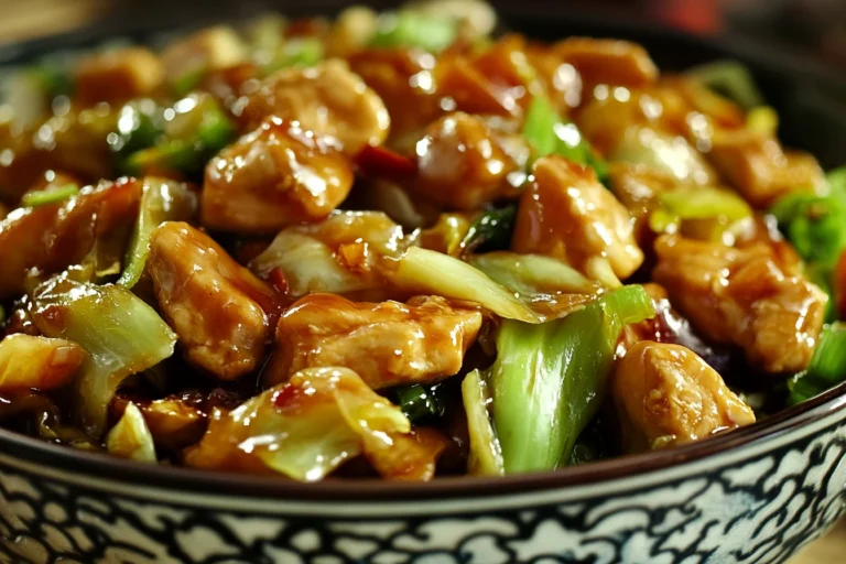 chinese chicken cabbage stir-fry