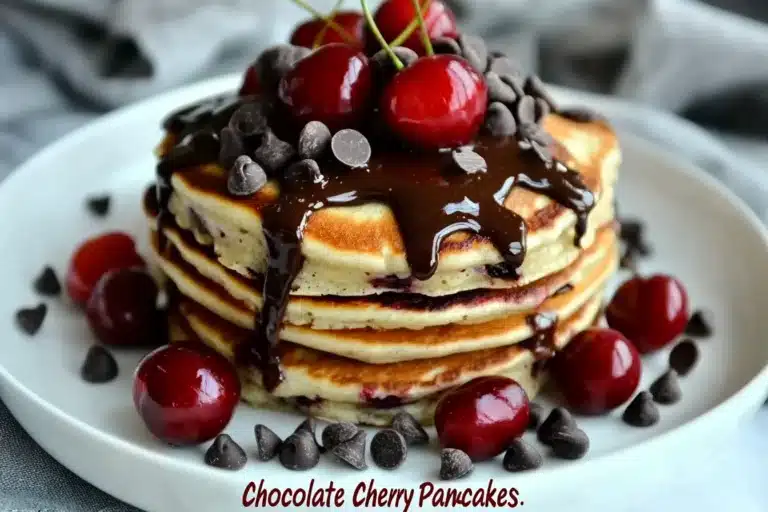 chocolate cherry pancakes