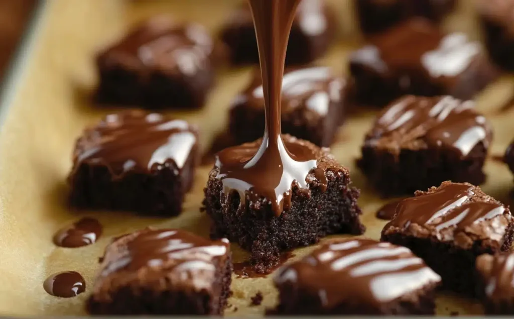 Chocolate-Dipped Fudgy Brownie Bites