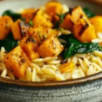 Creamy Orzo with Roasted Butternut Squash and Spinach