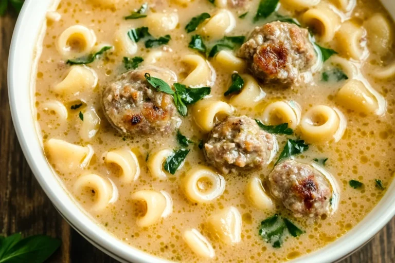 creamy parmesan italian sausage ditalini soup