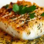 Golden Seared Cod with Herb Butter Sauce