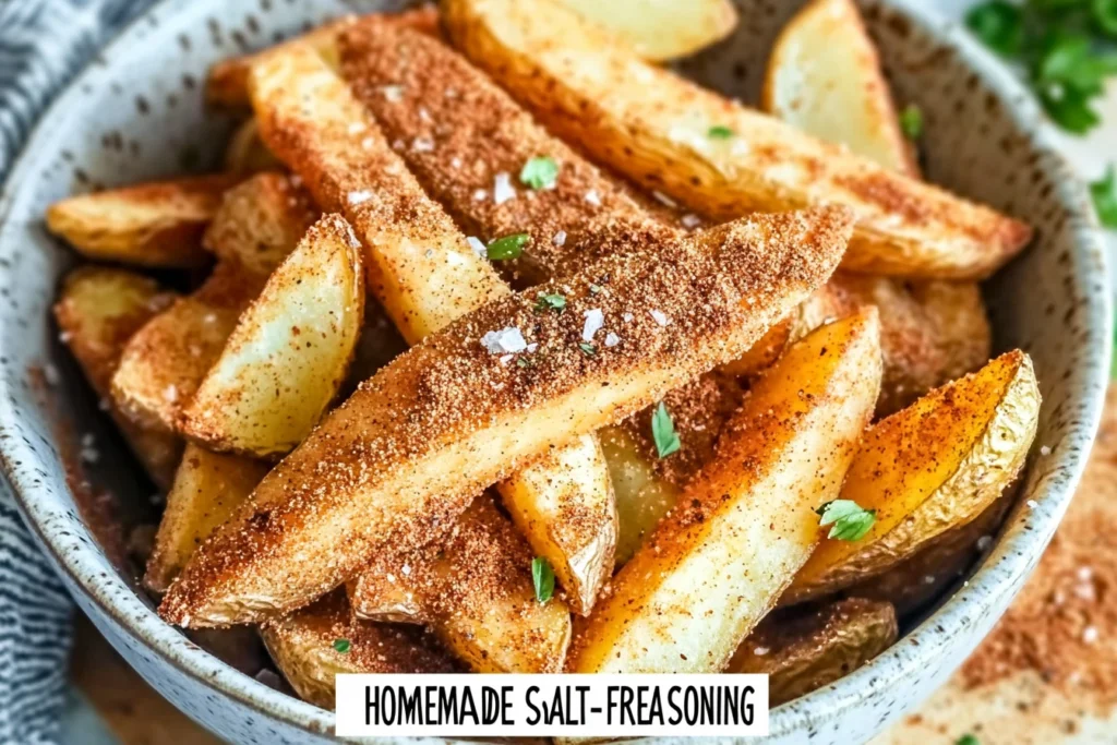 crunchy baked fried chicken in 6 steps 4 homemade salt-free fries seasoning