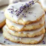 Iced Lemon Lavender Shortbread Cookies