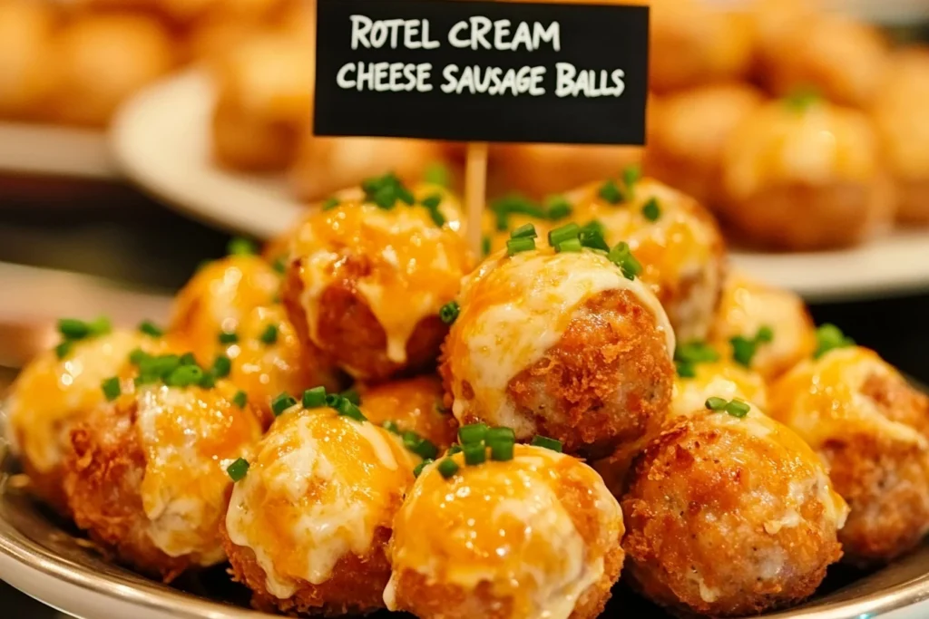 rotel cream cheese sausage balls