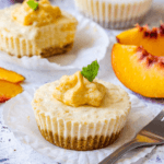 Mini Peach Cobbler Cheesecakes
