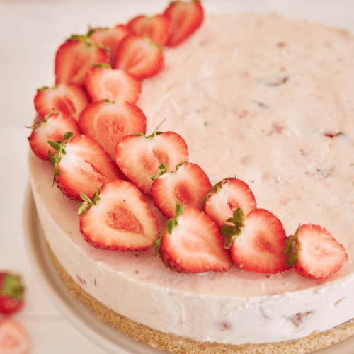 homemade strawberry cheesecake
