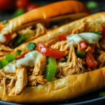 Slow Cooker Chicken Philly Sandwiches
