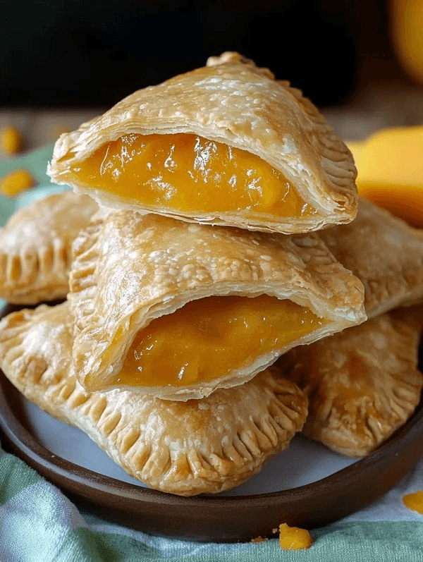 golden fried peach pies